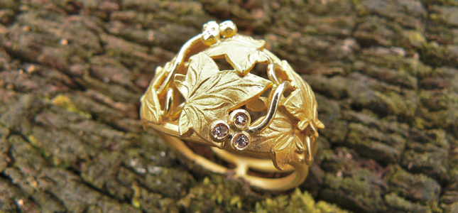 foglie d'edera | anelli in oro