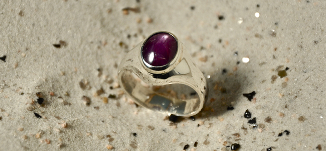 chevalier rubin star | anelli in argento con pietre