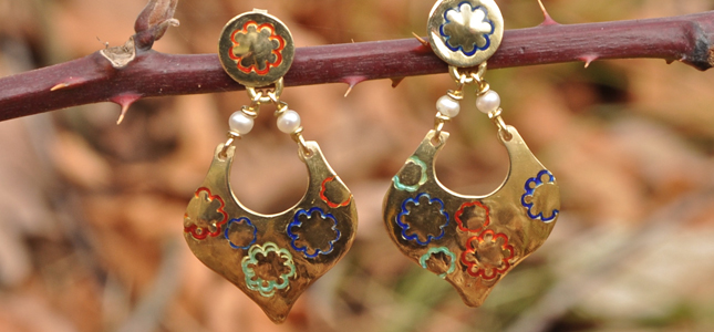 stamp with glazes a goccia | earrings